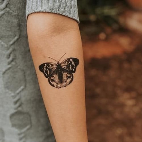 Black Butterfly Temporary Tattoo